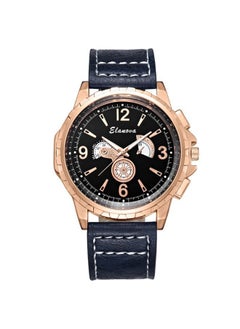 Elanova Elanova Men's Analog Watch with Leather Strap EL44BL 