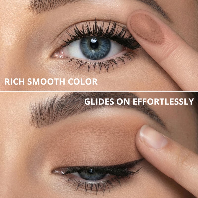 Lamora لوحة ظلال العيون لامورا نود نيوترال - 12 لون طبيعي عالي الصبغة مع لمعة ومات - لوحة مكياج بحجم السفر مع مرآة - Image 3