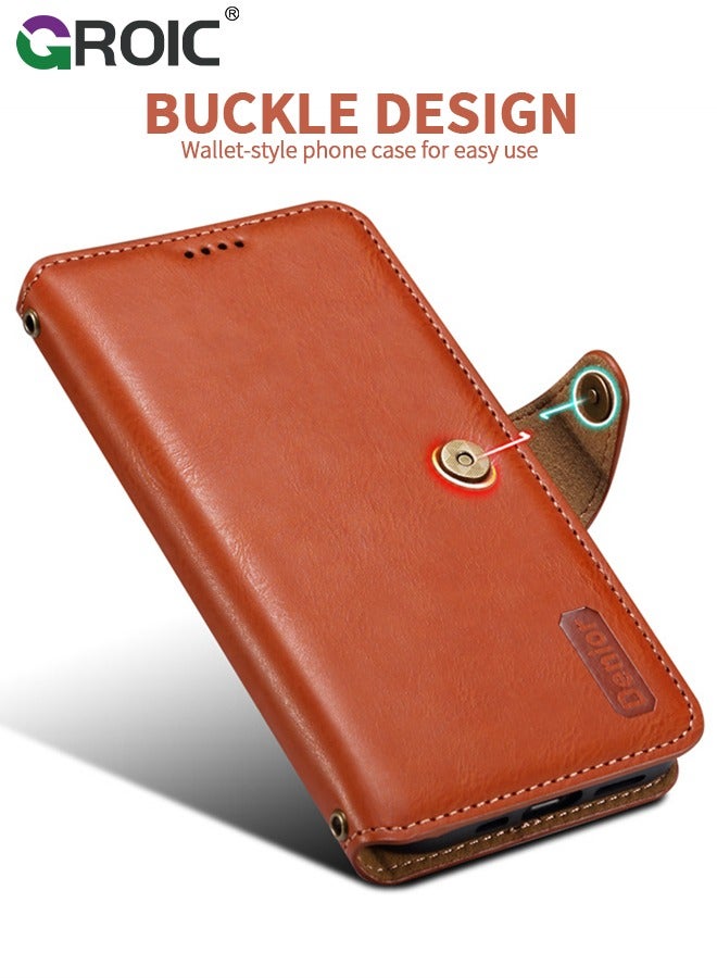 GROIC For iPhone 16 Plus Case,Wallet Case for iPhone 16 Plus,Leather Case with Cash Pocket,Flip Cover for iPhone 16 Plus ,TPU Interior Protective Case,All-Round Protective iPhone 16 Plus Phone Shell 6.7'' - Image 3