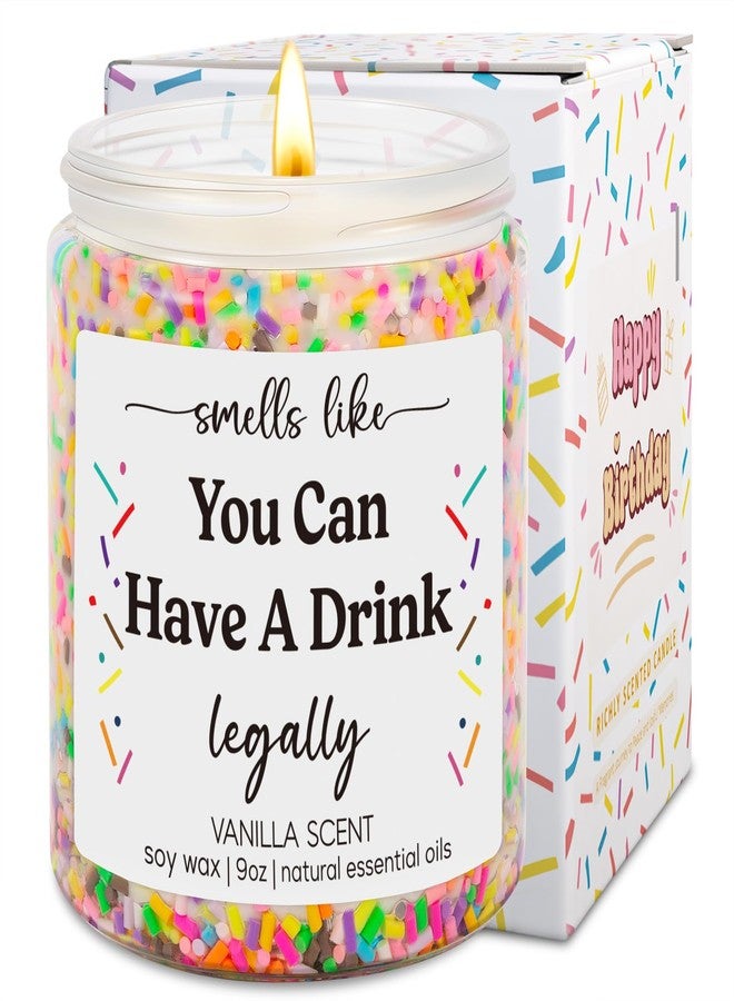 LEADO Scented Candles, 21st Birthday Gifts for Him, Her - Funny 21st Birthday Presents for Daughter, Son, Friend, Girlfriend - Turing 21, 2005 Bday, Cool Gifts for 21 Year Old Male, Female, Boy - Image 1