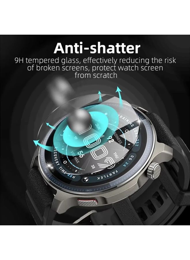 5 قطع واقي شاشة زجاج مقوى 9H لساعة Amazfit Balance 2، عالي الوضوح ومقاوم للخدش - Image 3