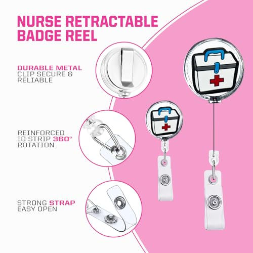 Pyrsiva Nursing Kit – Nurse Accessories for Work | Trauma Shears, Clipboard with Storage, Badge Reel, Pen Light, Sticky Notes, Pen & Cheat Sheet – for Nursing Students & Professionals - Image 5
