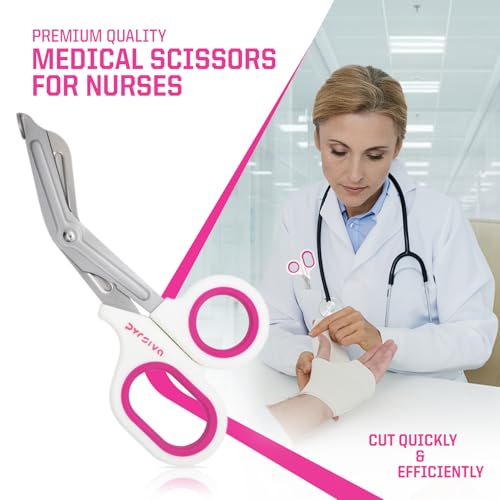 Pyrsiva Nursing Kit – Nurse Accessories for Work | Trauma Shears, Clipboard with Storage, Badge Reel, Pen Light, Sticky Notes, Pen & Cheat Sheet – for Nursing Students & Professionals - Image 3
