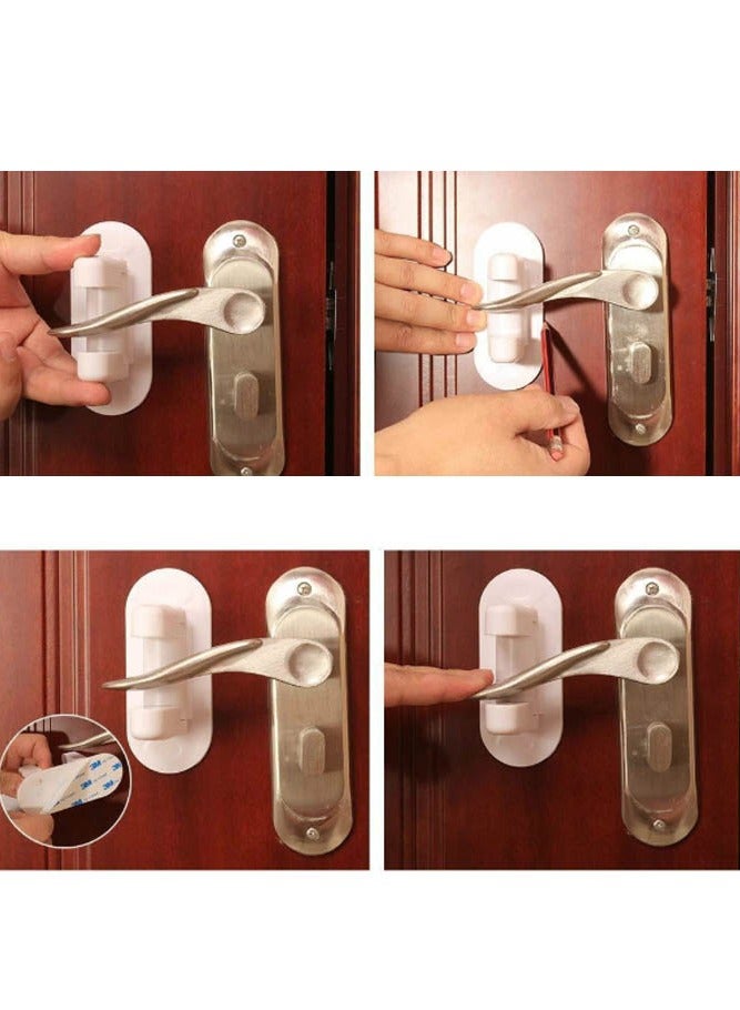 بالمعنى مربع من قفلين مقبض باب حماية الطفل ، قفلات حماية باب مكافحة فتح الإناث ، قفلات مقبض باب متعددة الأغراض - Image 4