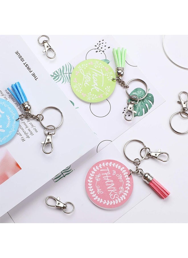 Ocean 50 PCS Swivel Lanyard Snap Hooks, 25 Pcs Key Chain Clip Hooks and 25 Pcs Key Rings, Lanyard Lobster Claw Clasps for DIY Bags, Jewelry and Craft Making  - Image 5
