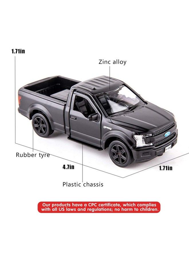 نموذج سيارة بيك اب F150 بمقياس 1/36، سيارة لعبة مصنوعة من سبائك الزنك للأطفال، سيارة لعبة قابلة للسحب للخلف للأطفال الصغار والأولاد والبنات (أسود) - Image 3