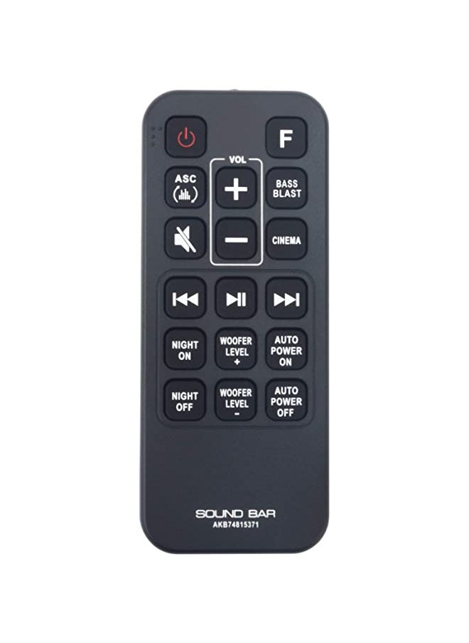 HuHa - AKB74815371 Replaced Remote Control Fit for LG Sound Bar Speaker System SJ3 SJ4 SK4D SL3D SPJ4B-W SPH4B-W Soundbar - Image 1