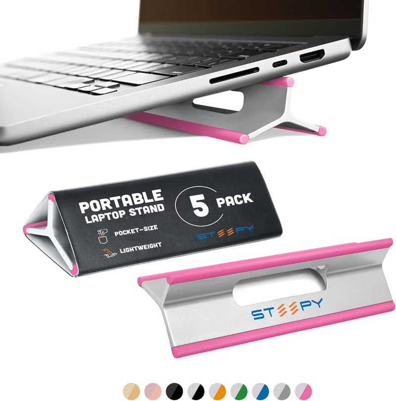 Steepy Adjustable Laptop Stand - 3 Heights, Portable & Compact - Laptop Riser for Desk & Home - Adjustable Height - Image 1