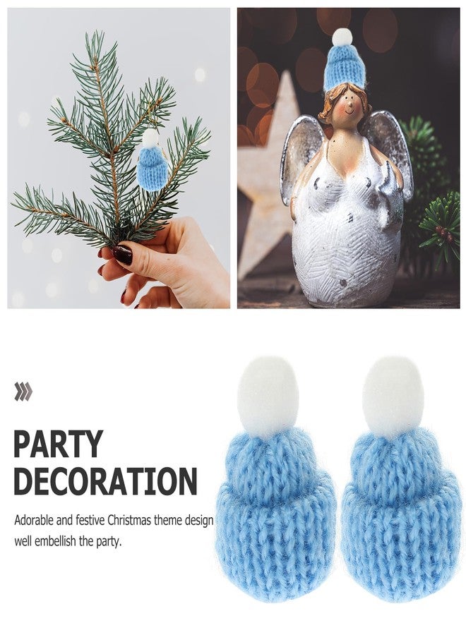 أموسفون قبعات عيد الميلاد الصغيرة المحبوكة من آموسفن، قبعات سانتا كلوز الصغيرة، خفيفة الوزن، هدايا حفلات يدوية الصنع، أغطية رأس للعطلات للاحتفالات الاحتفالية - Image 3