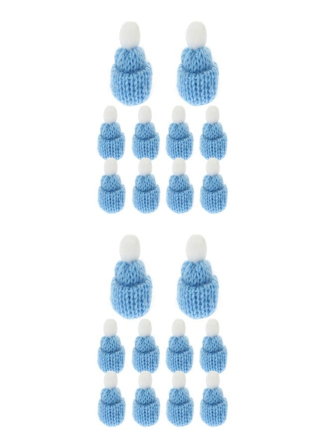 أموسفون قبعات عيد الميلاد الصغيرة المحبوكة من آموسفن، قبعات سانتا كلوز الصغيرة، خفيفة الوزن، هدايا حفلات يدوية الصنع، أغطية رأس للعطلات للاحتفالات الاحتفالية - Image 1