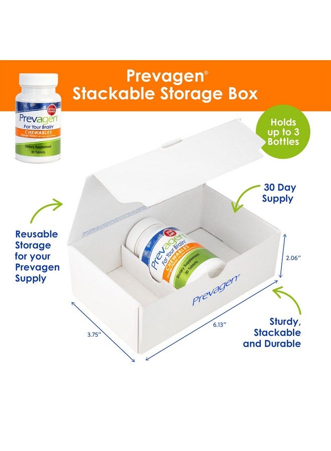 Prevagen Prevagen Regular Strength 10mg, 30 Chewables|Orange-1 Pack| with Apoaequorin & Vitamin D with Attractive and Stackable Storage Box - Image 2