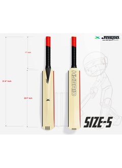 Jaspo Hybrid Plastic Cricket Bat (Pu Filled Inside) Composite Hard Plastic Bat Suitable For Soft Cricket Ball Recommended For Kids/Junior/Senior/Boys/Girls - Made In India (Size-5 (Bat Only))  - Image 3