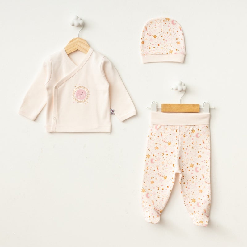 FOR MY BABY Crazy Baby Sky Bodysuit 3 Piece Set - Image 1