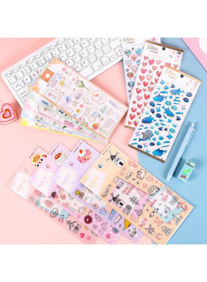 HELPS New Dream Drop Glue Crystal Stickers Gilded Transparent Three-dimensional Decorative Hand Account Mobile Phone Stickers Material Hand Account Stickers - Image 4