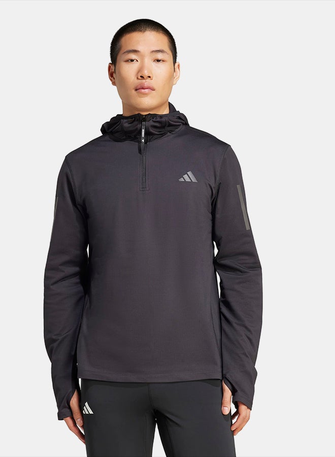 Adidas Own The Run Winterized Hooded Half-Zip - Image 1