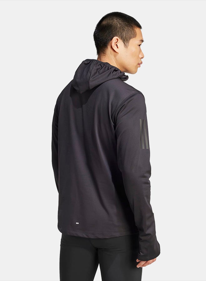 Adidas Own The Run Winterized Hooded Half-Zip - Image 2