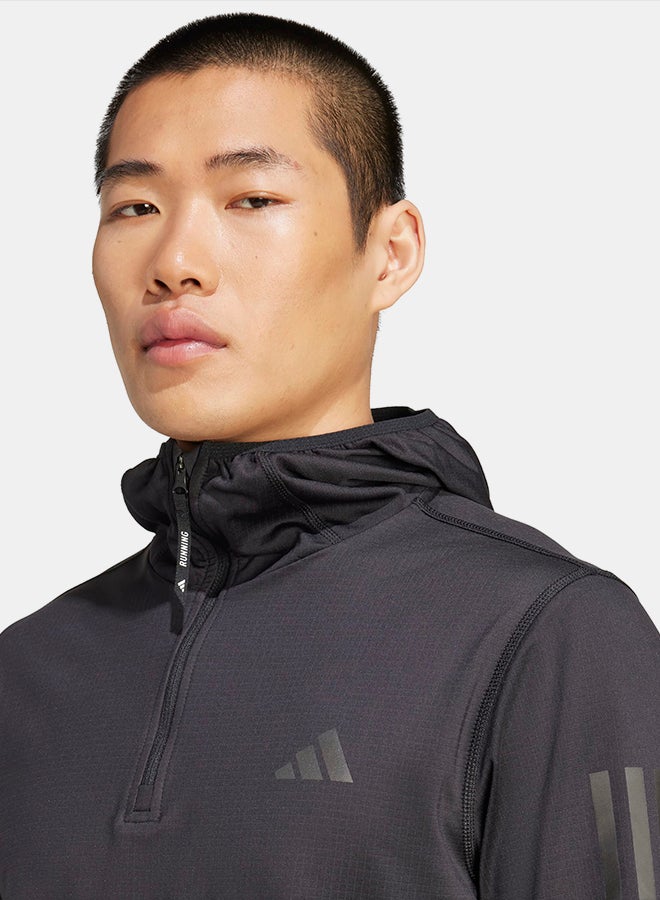 Adidas Own The Run Winterized Hooded Half-Zip - Image 4