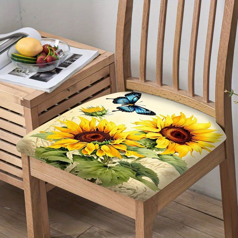Sunflower Print Cushion Covers Set 4pcs Modern New Design - Image 1