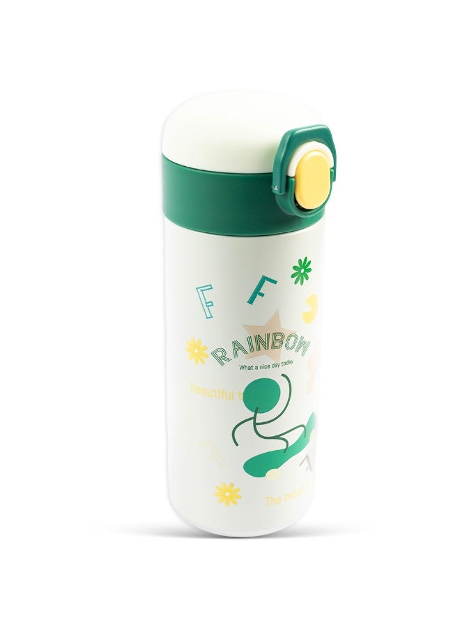 Cocobee-Insulated Stainless Steel Water Bottle, Leakproof, Soft Handle Grip, Odour Free, 500Ml, 3 Years+-Green - Image 1