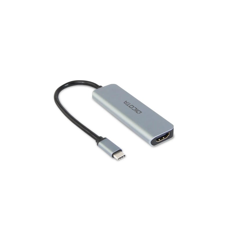 DICOTA USB-C 5-in-1 Video Hub 4K PD 100W - Image 1