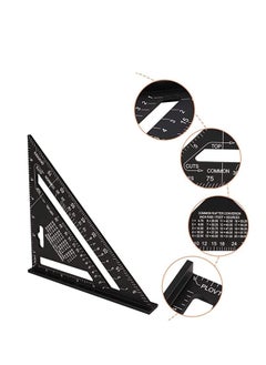 Y&D Triangle Ruler, Black Square Protractor, High Precision Aluminum Alloy Layout Measuring Tool for Engineer Carpenter Home Builders, Artist 7 Inch Metric and Imperial  - Image 4