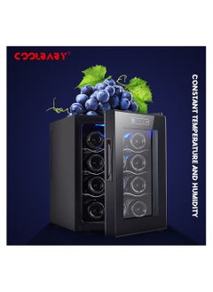 Cool Baby COOLBABY 12 Bottles of Constant Temperature & Humidity Electronic Beverage Wine Cooler Freestanding Compact Mini Wine Fridge Cabinet Refrigerator  - Image 2