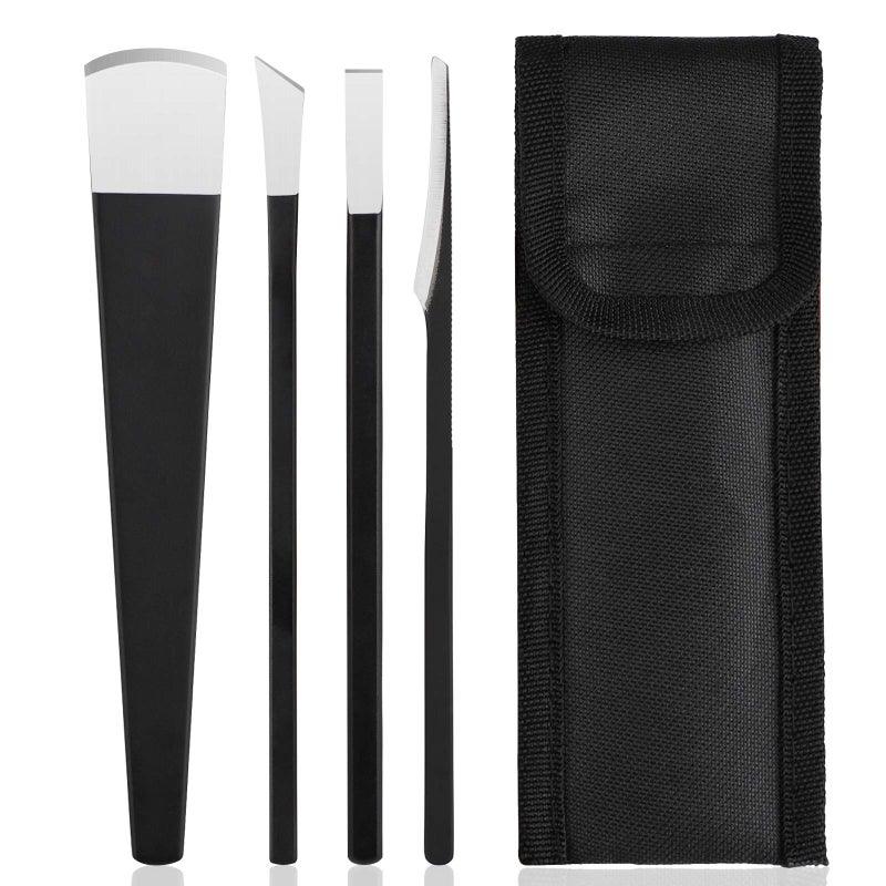 Segbeauty 4pcs Pedicure Knife Set, Segbeauty Ingrown Toenail Knife, Correction Nippers Clipper Remover with Carry Bag, High Manganese Steel Nail Care Foot Repair Cutter for Calluses for Beauty Salon Home Use - Image 1