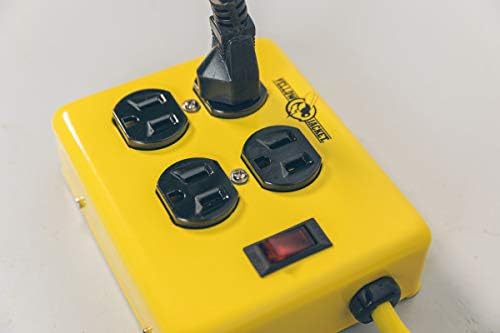 Woods Yellow Jacket 2177N Metal Power Block with 4 Outlets and Lighted Switch 4foot Cord  - Image 5