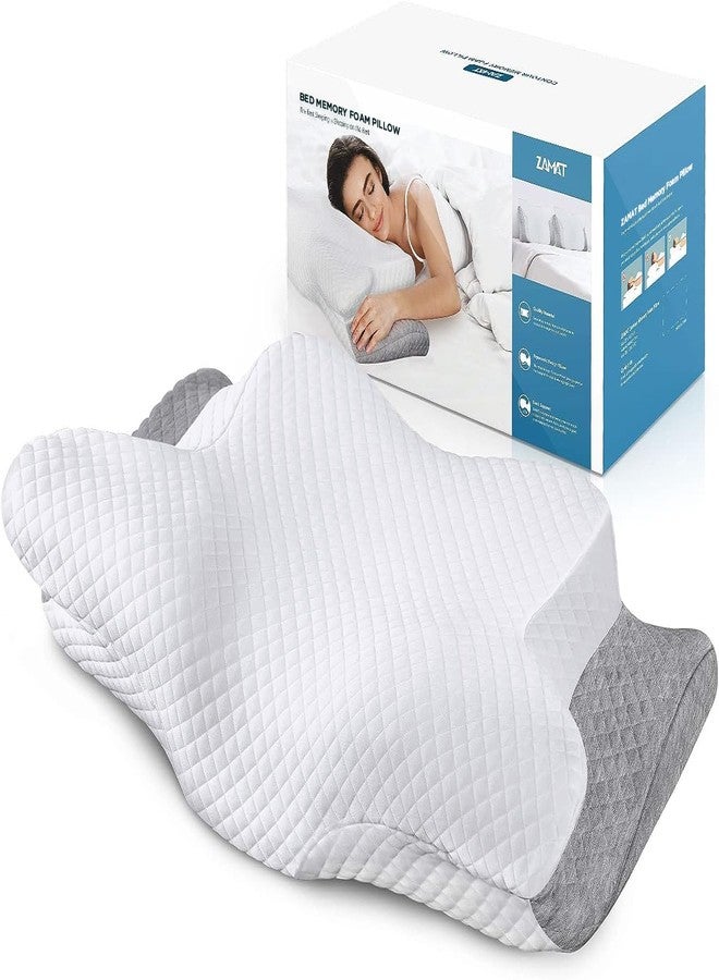 ZAMAT Adjustable Cervical Memory Foam Pillow, Odorless Neck Pillows for Pain Relief, Orthopedic Pillows for Sleeping with Cooling Pillowcase, Ergonomic Support Pillow for Stomach, Back, Side Sleeper - Image 1