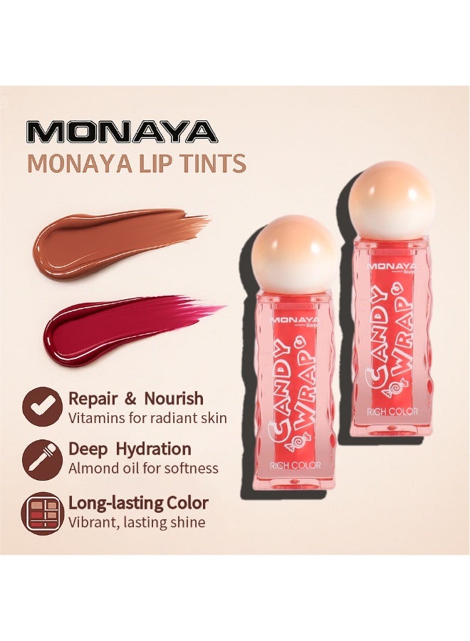 Monaya G013 Candy Wrap Rich Color Lip Gloss - Long-Lasting, Moisturizing, Non-Sticky, 4.5ml, High Shine, Perfect for All-Day Wear - Image 4