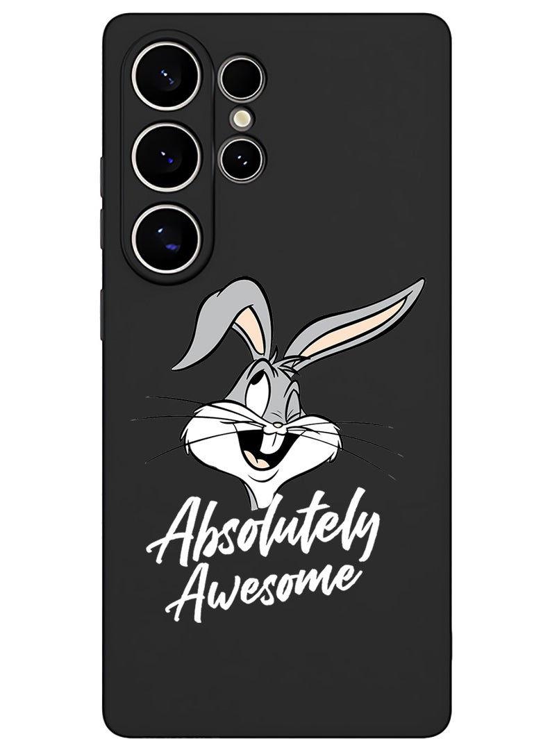 Theodor Protective Slim Fit Case Liquid Silicone Cover with Full Body Protection Anti-Scratch Shockproof Case For Samsung Galaxy S25 Ultra (Black) - Absolutely Awesome - White - Image 1