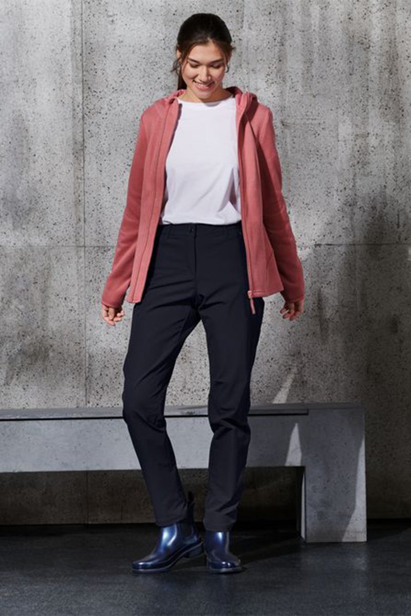 Tchibo بنطال نسائي بقصة عادية، سادة، كحلي - Image 1