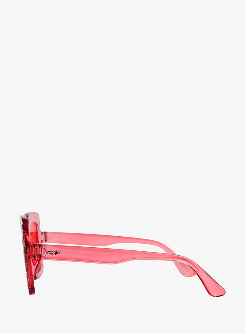 Woggles Stylish Red Kids Square Sunglases - Image 5