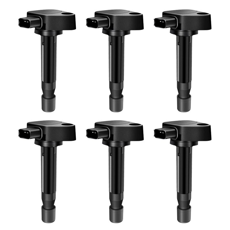 MAS Set of 6 Ignition Coils Pack Compatible with Honda Accord Odyssey DX Acura CL RL TL 30L 32L 35L V6 Replacement for C1221 UF242 GN10168 C511 C1462 9091902247