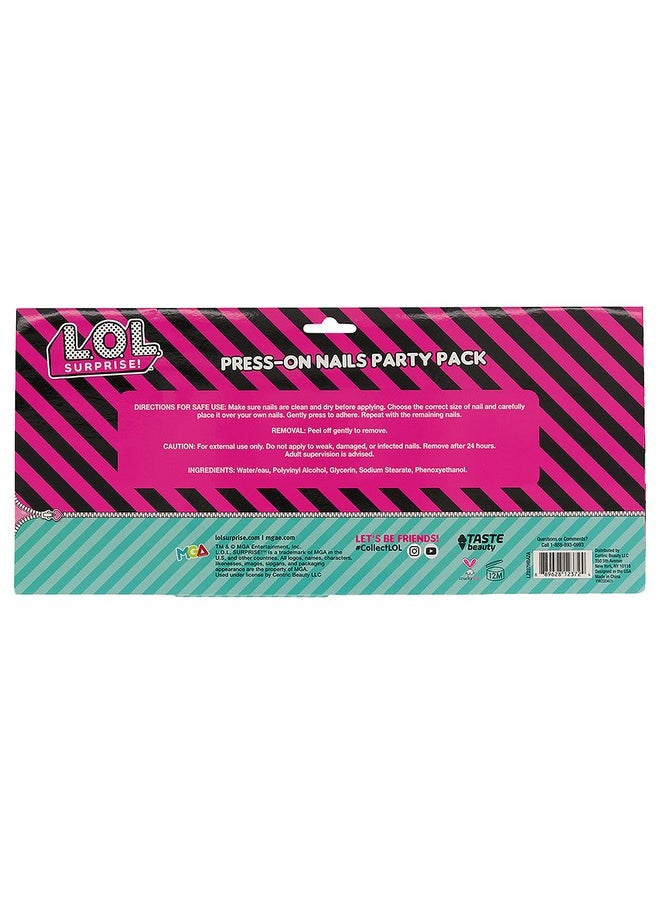 L.O.L. SURPRISE! Taste Beauty Lol Surprise Faux-Nail Party Set For Kids, Tear-And-Share Nail Set, 80 Faux Nails  - Image 2