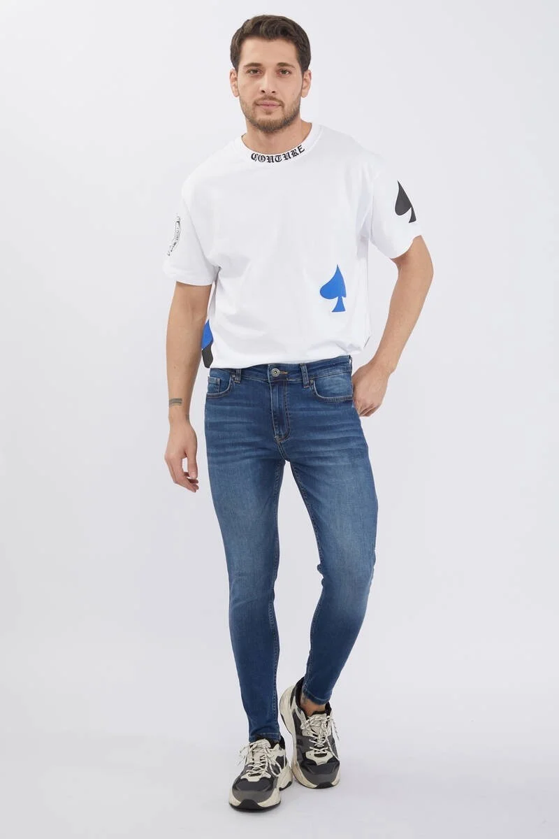 ماركابيا مان Men's Blue Skinny Fit Jeans