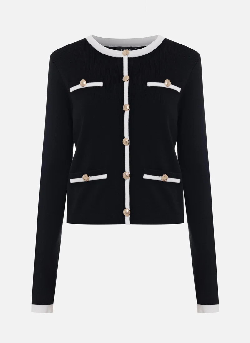 Lichi Knitted cardigan with contrasting details