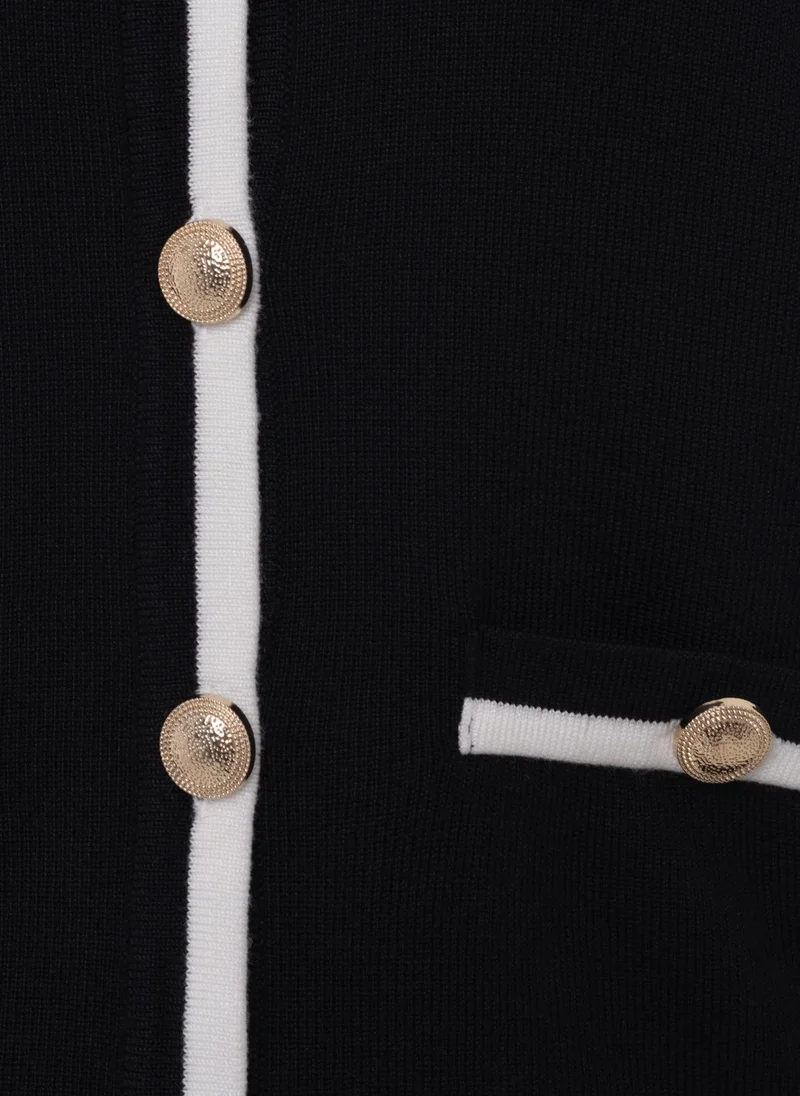 Lichi Knitted cardigan with contrasting details