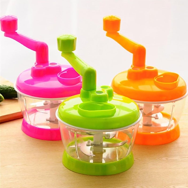 SUNGOOYUE Manual Vegetable Grinder Stainless Steel Food Grinder 16.5 X 14cm Hand Crank Chopper for Kitchen Restaurant Home Cooks Mixing Vegetables and Meat - Image 1