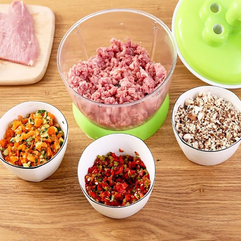 SUNGOOYUE Manual Vegetable Grinder Stainless Steel Food Grinder 16.5 X 14cm Hand Crank Chopper for Kitchen Restaurant Home Cooks Mixing Vegetables and Meat - Image 3