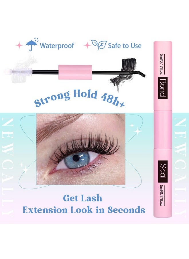 Newcally - Lash Clusters Kit Wispy Natural Cluster Eyelash Extension Kit DIY Lash Extension Kit C Curl 10-16MM Eyelash Clusters Volume Individual Lashes Kit by Newcally - Image 1