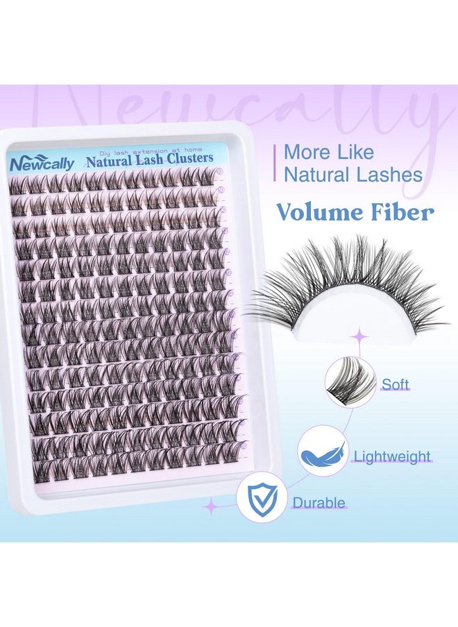 Newcally - Lash Clusters Kit Wispy Natural Cluster Eyelash Extension Kit DIY Lash Extension Kit C Curl 10-16MM Eyelash Clusters Volume Individual Lashes Kit by Newcally - Image 1