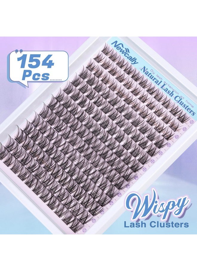 Newcally - Lash Clusters Kit Wispy Natural Cluster Eyelash Extension Kit DIY Lash Extension Kit C Curl 10-16MM Eyelash Clusters Volume Individual Lashes Kit by Newcally - Image 1