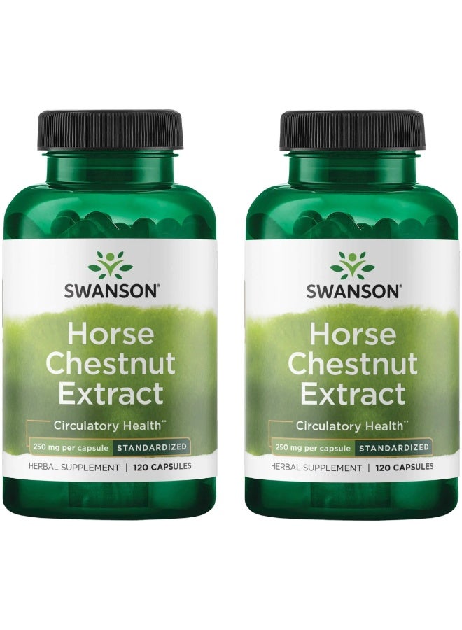 سوانسون مستخلص كستناء الحصان 250 ملغ، 120 كبسولة (عبوه من 2) - Image 1
