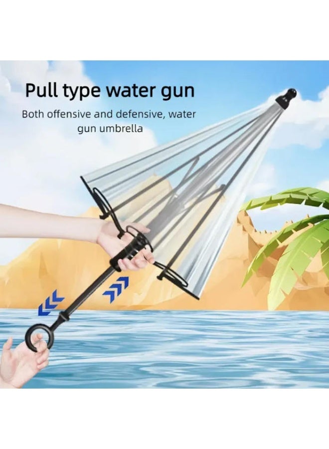 إم مياويان مظلة مسدس ماء شفافة 2 في 1 – لعبة ممتعة ومظلة عملية للأطفال والكبار - Image 1