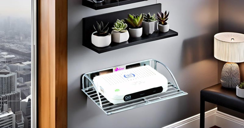 Generic WallMounted Set Top Box Stand ChromePlated Steel Shelf Silver  - Image 2