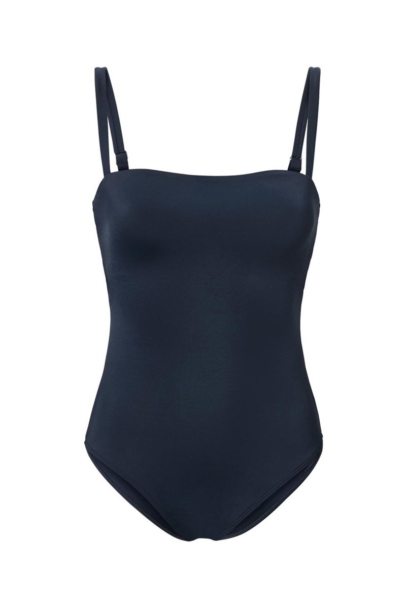 Tchibo Women Solid Padded One Piece, Navy - Image 2
