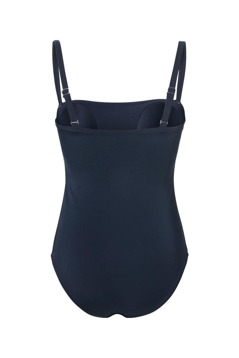 Tchibo Women Solid Padded One Piece, Navy - Image 3