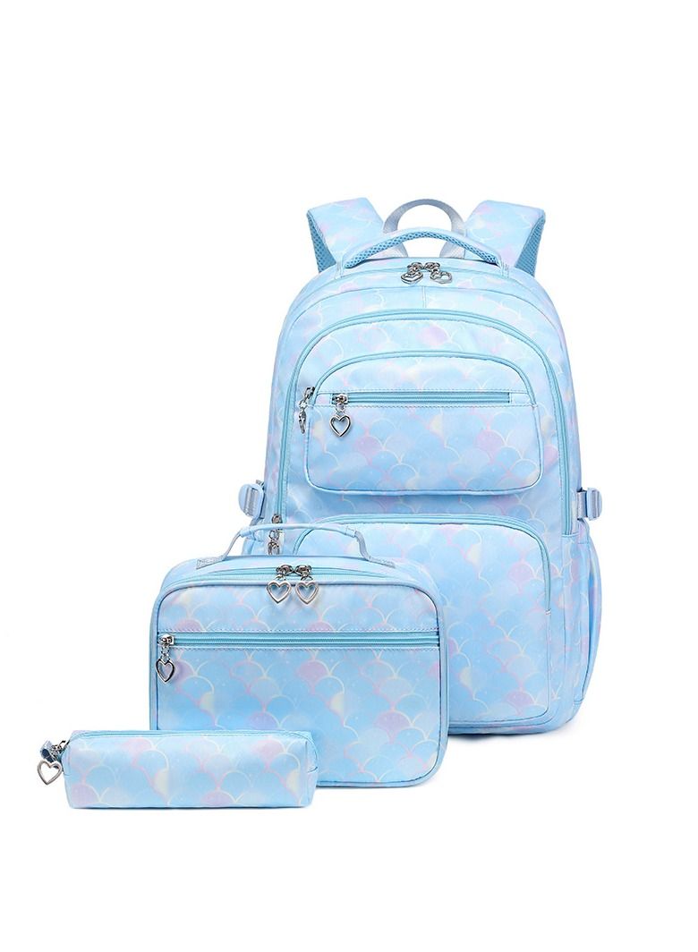 ZWX 3-Piece Printed Waterproof Kids Backpack Set - Image 1