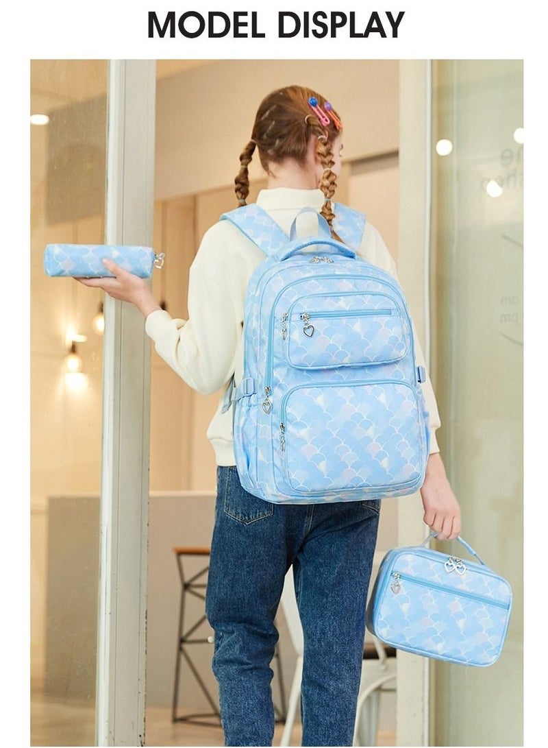 ZWX 3-Piece Printed Waterproof Kids Backpack Set - Image 4